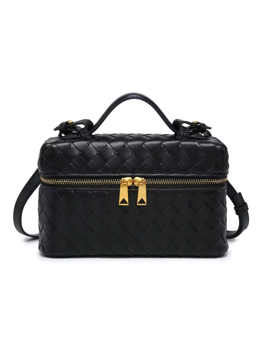 Woven Vanity Bag - Black
