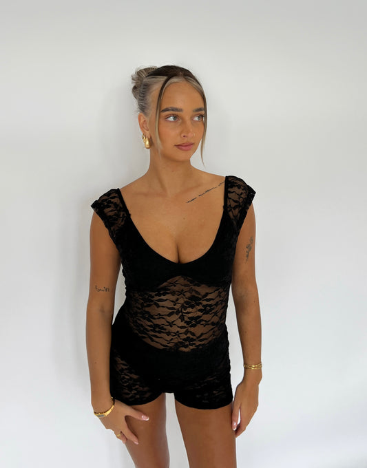 Black Lace Playsuit